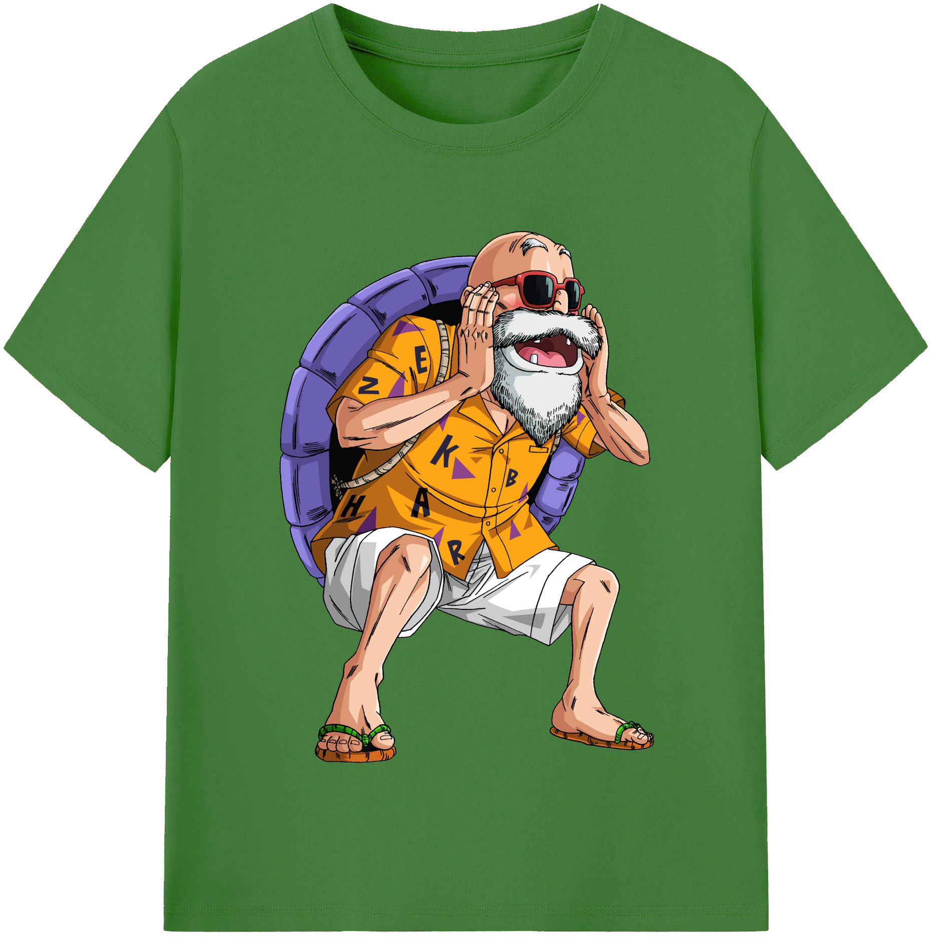 （画像用） ドラゴンボール 亀仙人（かめせんにん） DRAGON BALL Master Roshi Kame Sennin レディースカジュアルプリントTシャツ（綿100％）